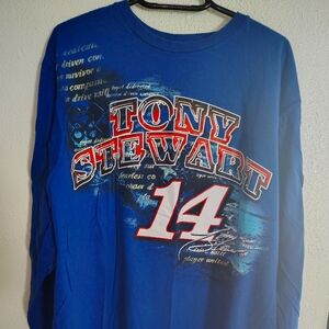 XL Blue Tony Stewart Chase Authentics NASCAR Long Sleeve Shirt